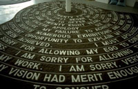 'I Am Sorry (Spiral of Archimedes)' - 1996 - 6M circle - Flint sand and tinted sand.